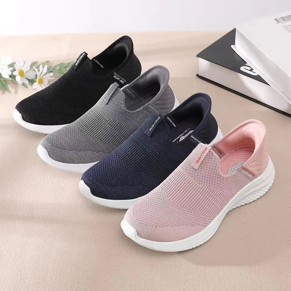 Skechers women& 39;s รองเท้าผ้าใบไม่มีรองเท้า, ผู้หญิง& 39;s รองเท้าวิ่งลําลองแบบสวม