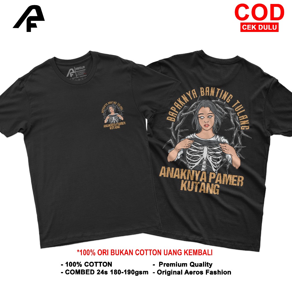 เสื้อยืดคําเสื้อยืด "Nughter" "พ่อขาดกระดูก" Pamer" Cotton Combed 24s Unisex