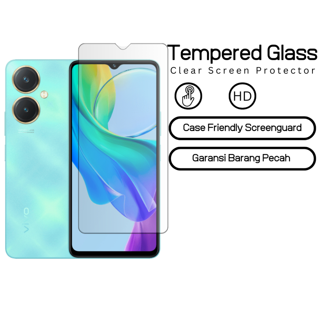 TEMPERED GLASS VIVO V40 LITE V29E V25 PRO V21 4G 5G V20 Y100 Y27S Y19S Y17S Y22 Y22SGUARD หน้าจอป้อง