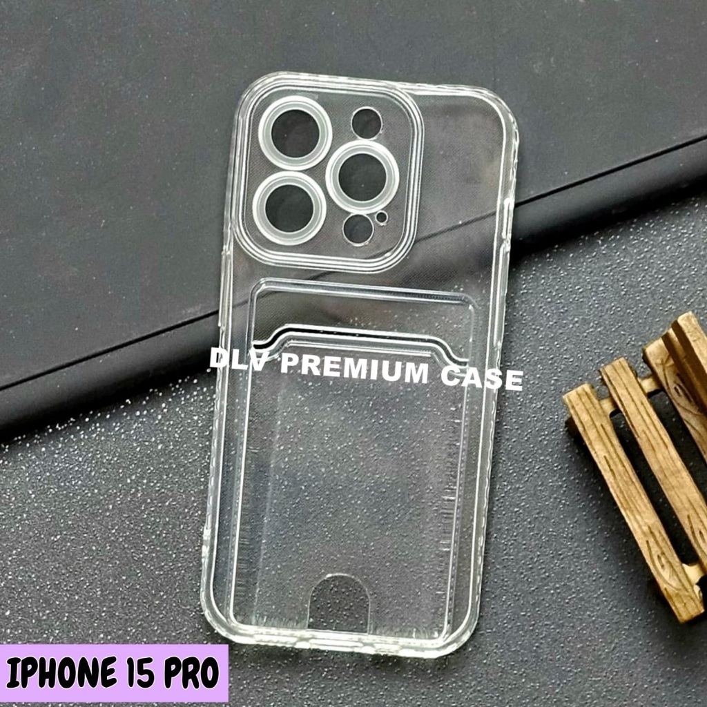 IPHONE 15 PRO IPHONE 15 PRO MAX SOFTCASE CARD CASE CLEAR CARD SLOT CASE IPHONE 15 PRO IPHONE 15 PRO 