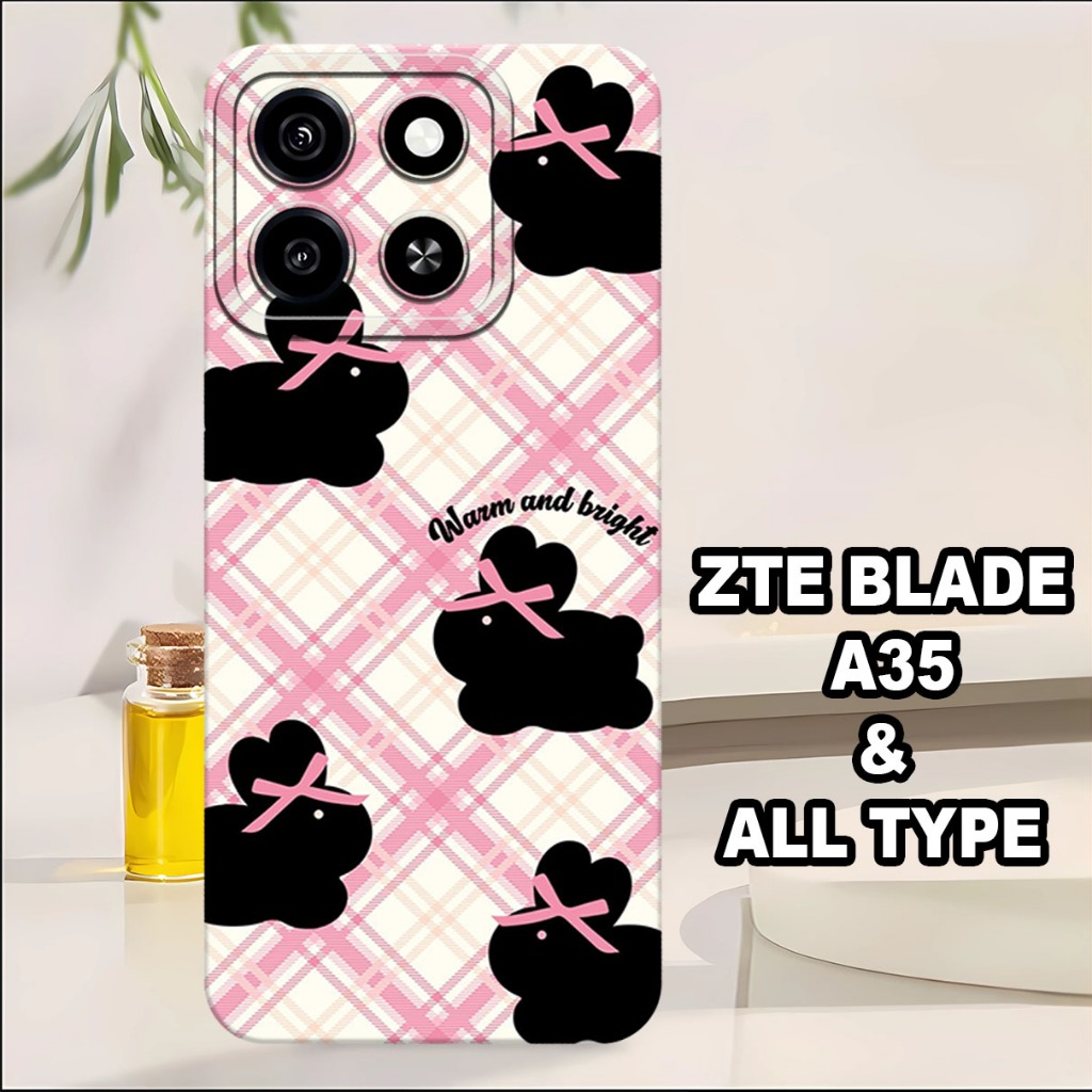 HP G42 - เคสกล้อง ZTE Blade A35 Softcase 2024 - RIBBON MOTIF - วัสดุยางยืดหยุ่น - เคส ZTE Blade A35 