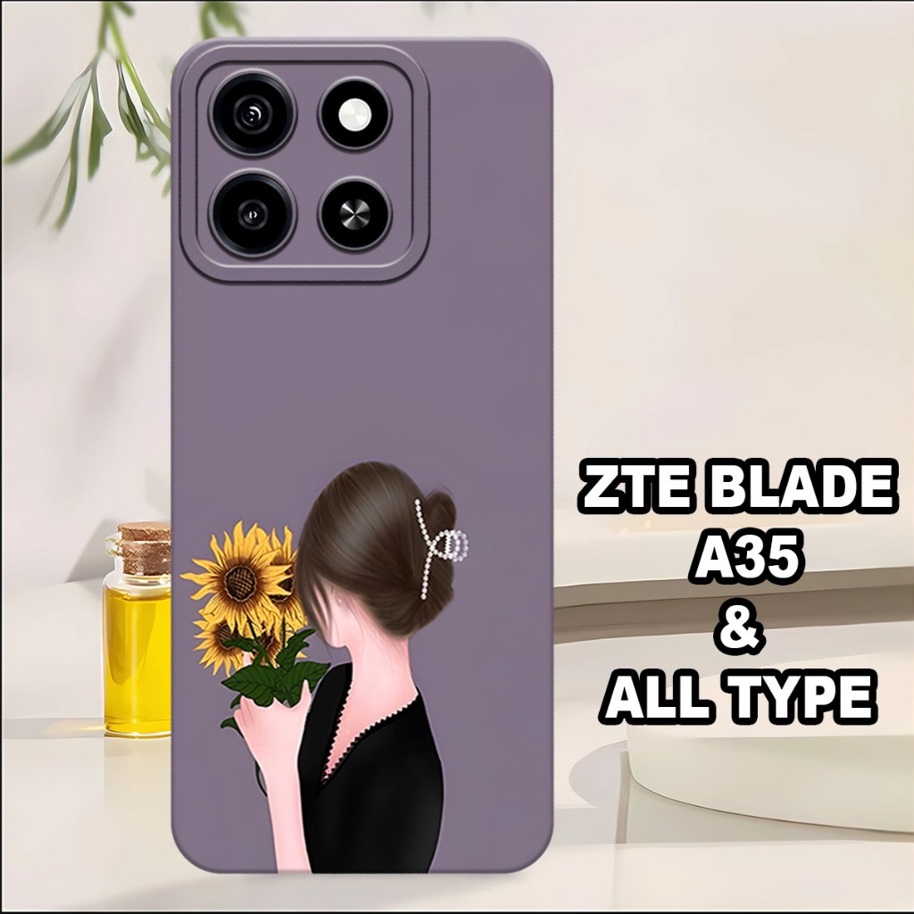 HP G59 - เคส ZTE Blade A35 Softcase 2024 - เคสกล้อง pro - GIRL MOTIF - วัสดุยางยืดหยุ่น - เคส ZTE Bl