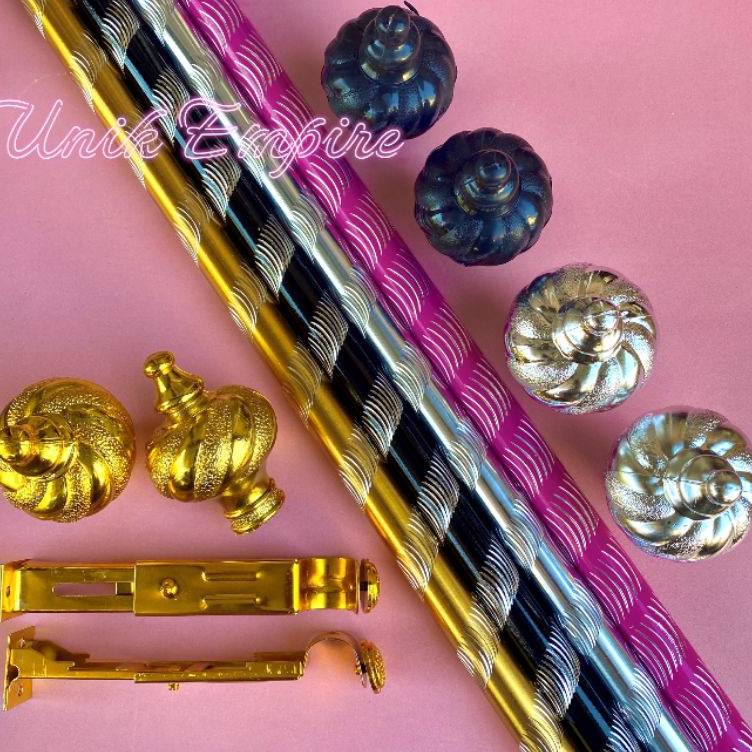 แผ่น Xtra UE CURTAIN PIPE RING Iron Full Set เครื่องแต่งกาย 3 4 5 6 75 Cm 1 m 15 เมตร Silver Gold สี