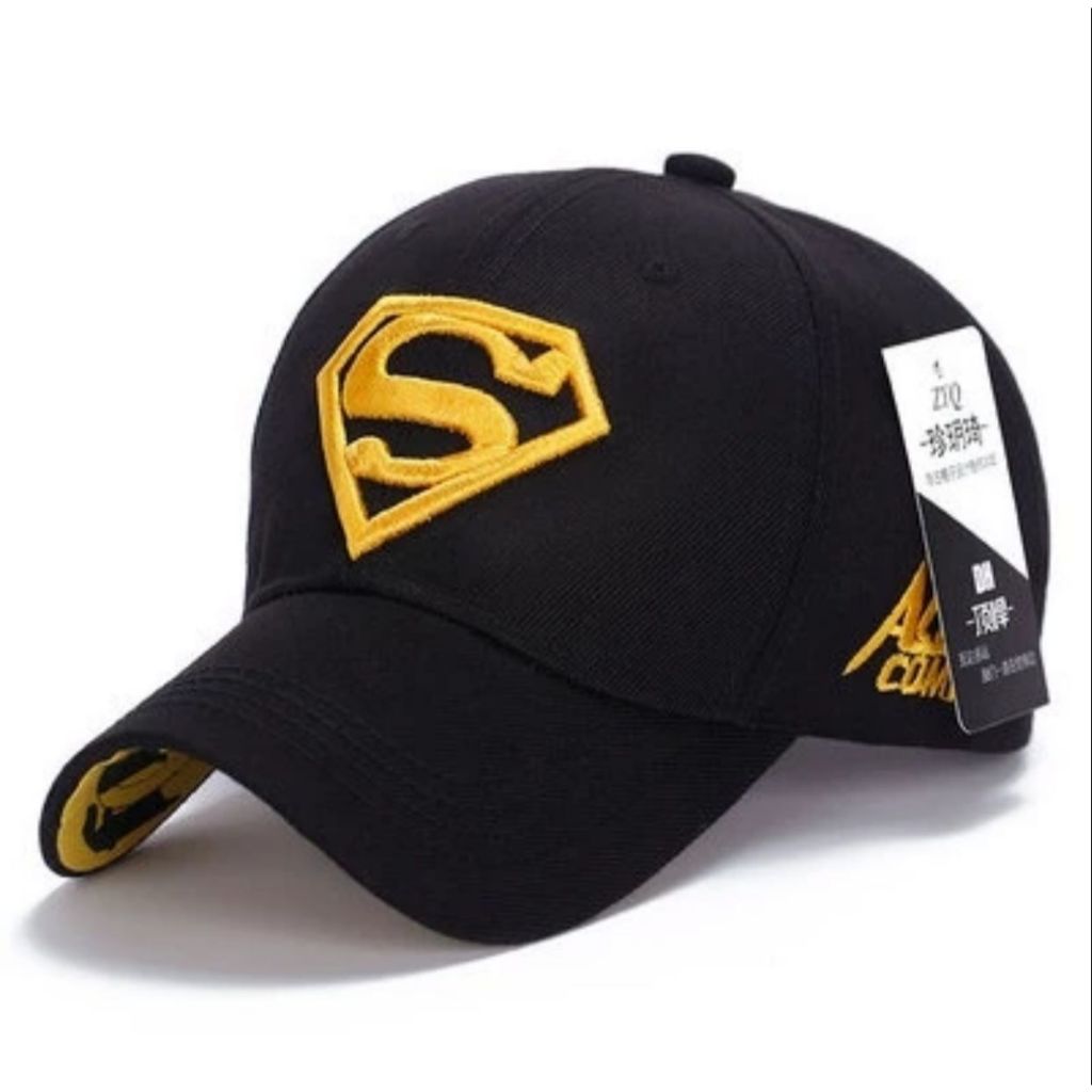 หมวกเบสบอล Superman / หมวกแก๊ปปักลาย Premium พร้อมโลโก้ Superman Symbol S Motif มีบริการเก็บเงินปลายทาง