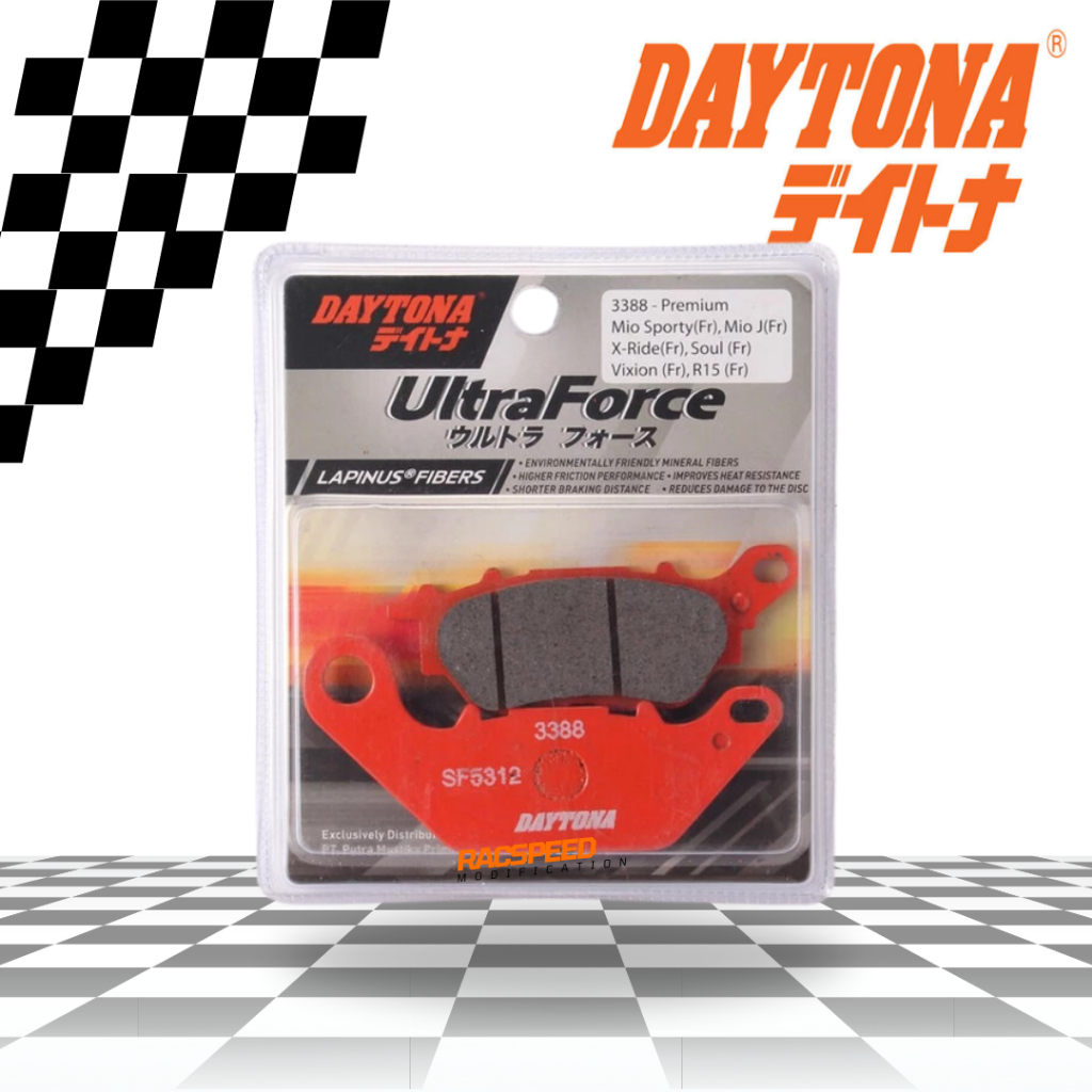 ผ้าเบรคหน้าสําหรับ Mio Daytona Ultra Force Lapinus Fiber ALL Xeon X-Ride 110