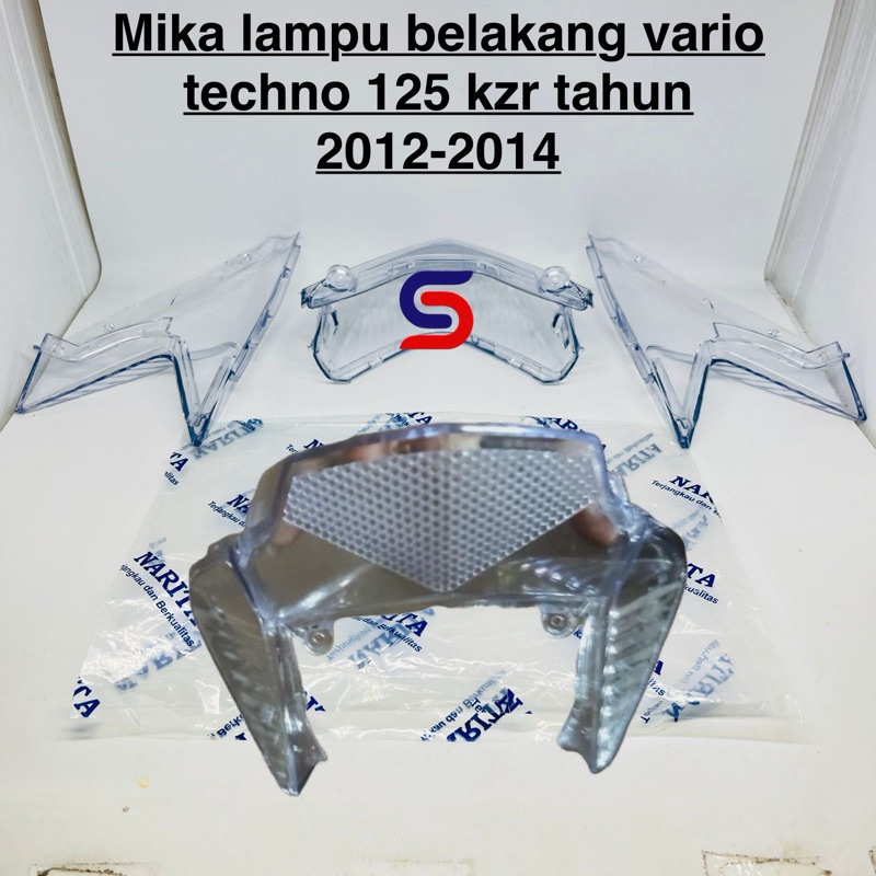 กระจกไฟท้ายใส Vario techno 125 fi เก่า 2012-2015 หลอดไฟ KZR โปร่งใส ยี่ห้อ Narita