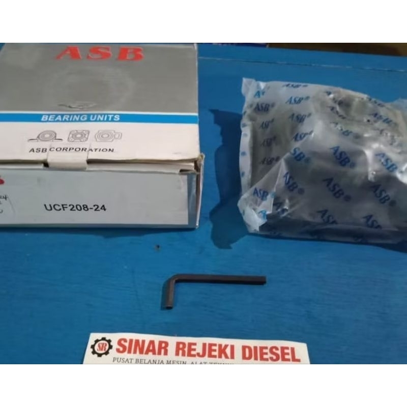 แบริ่ง Laher Laker Pillow Block UCF 208-24 UCF 208 - 24 As 38 mm ASB