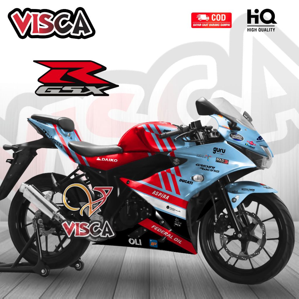 รูปลอก Gsx R150 Full Body สติกเกอร์ Gsx R150 Full Body Decal Gsx 150 Full Body Striping Gsx R150 Ful