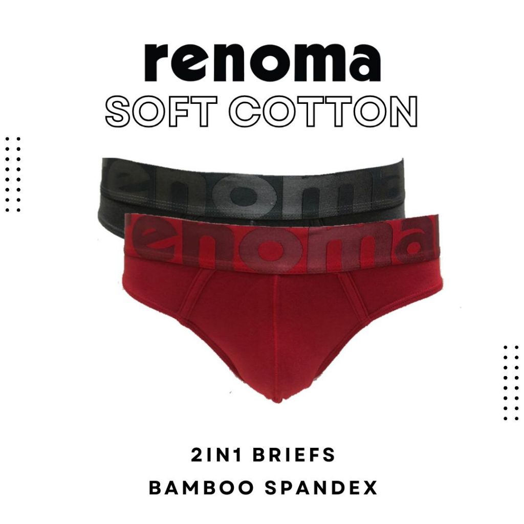 Renoma Mini Brief Soft Cotton Bamboo 9142 - 2in1 Men& 39;s ชุดชั้นใน