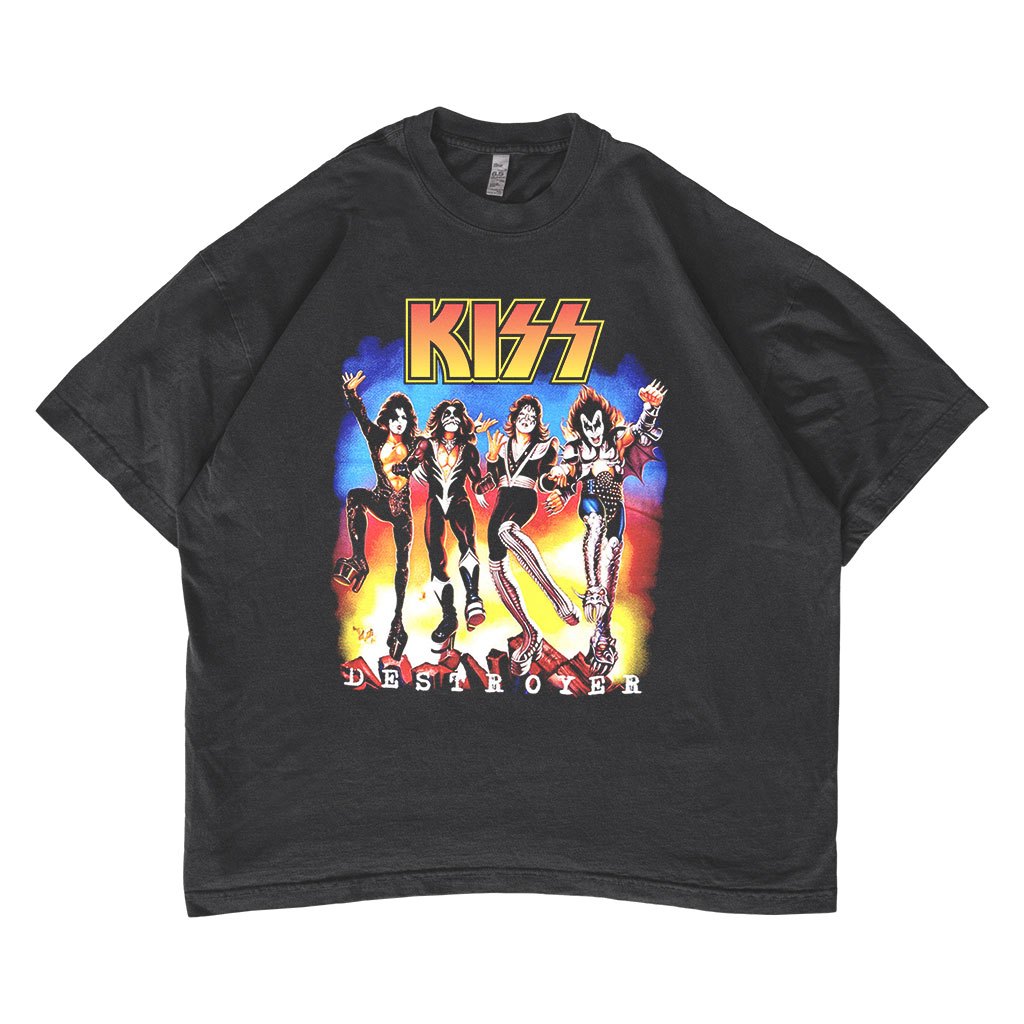 Kiss Band Vintage T-shirt Style Oversize Tee (Destroyer)