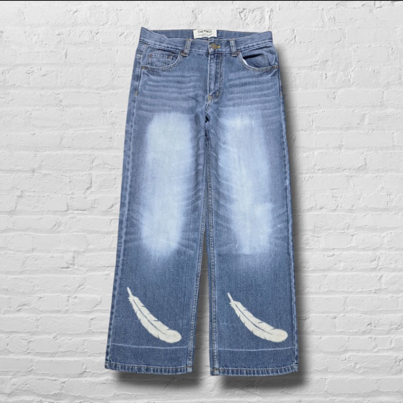 Size 27 Longpants Jeans Cherokee Blue Washed Fading Regular Fit Original Second Preloved CJ602