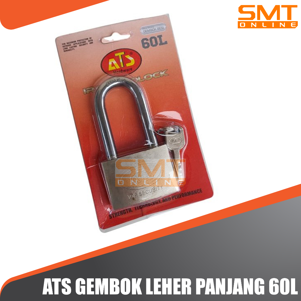 ATS กุญแจสีขาว 60 มม.คอยาว คุณภาพโครเมียม ATS กุญแจกระสุน