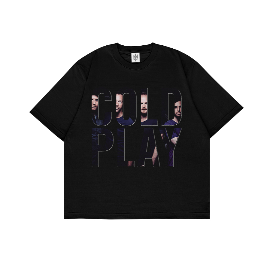 เสื้อยืด COLDPLAY FONT | เสื้อยืด OVERSIZE สีดําสไตล์ Y2K VINTAGE BOOTLEG GRUNGE | ผู้ชาย ผู้หญิง ผู