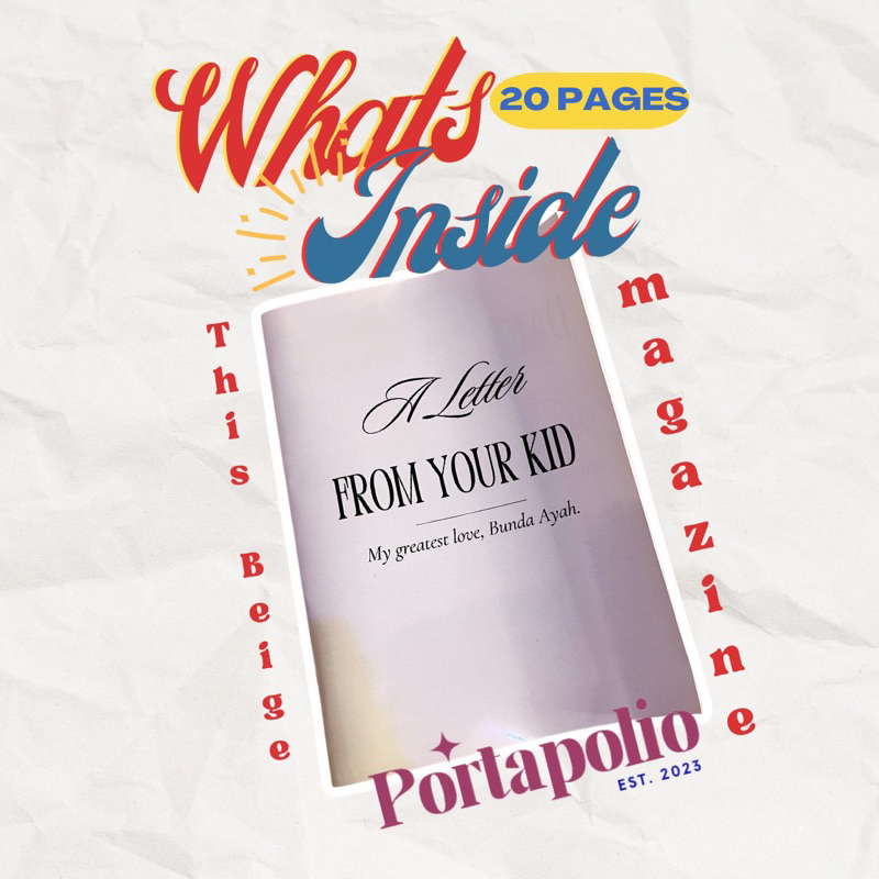 MAGAZINE ที่กําหนดเองโดย PORTAPOLIO UNIQUE GIFT - BEIGE TEMPLATE (สําหรับ FAMILY) GUARANTE 100%