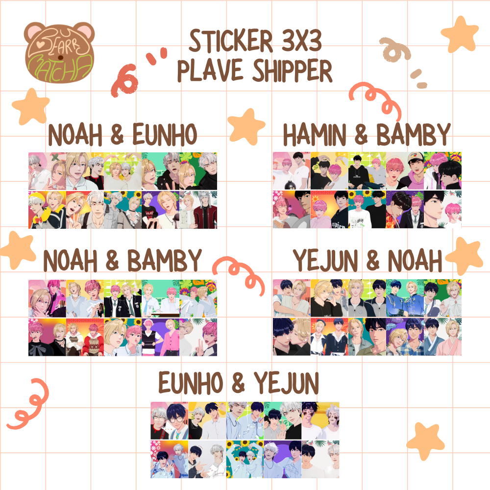 เนื้อหา: สติ๊กเกอร์ 3x3 PLAVE SHPPER 50 ชิ้น