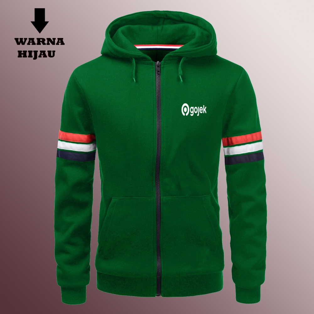 SWEETER HOODY ZIPPER JACKET KUPULUK DISTRO โลโก้ GOJEK OJOL OLINE / DISTRO JACKET OJOL ผู้ชายและผู้ห