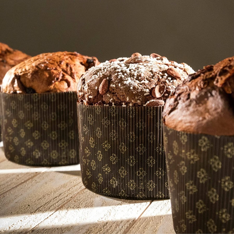Panettone Pan MOTIF cup แม่พิมพ์ Panneton ถ้วยกระดาษ 5 ชิ้น แม่พิมพ์เค้กขนมปัง Panetton