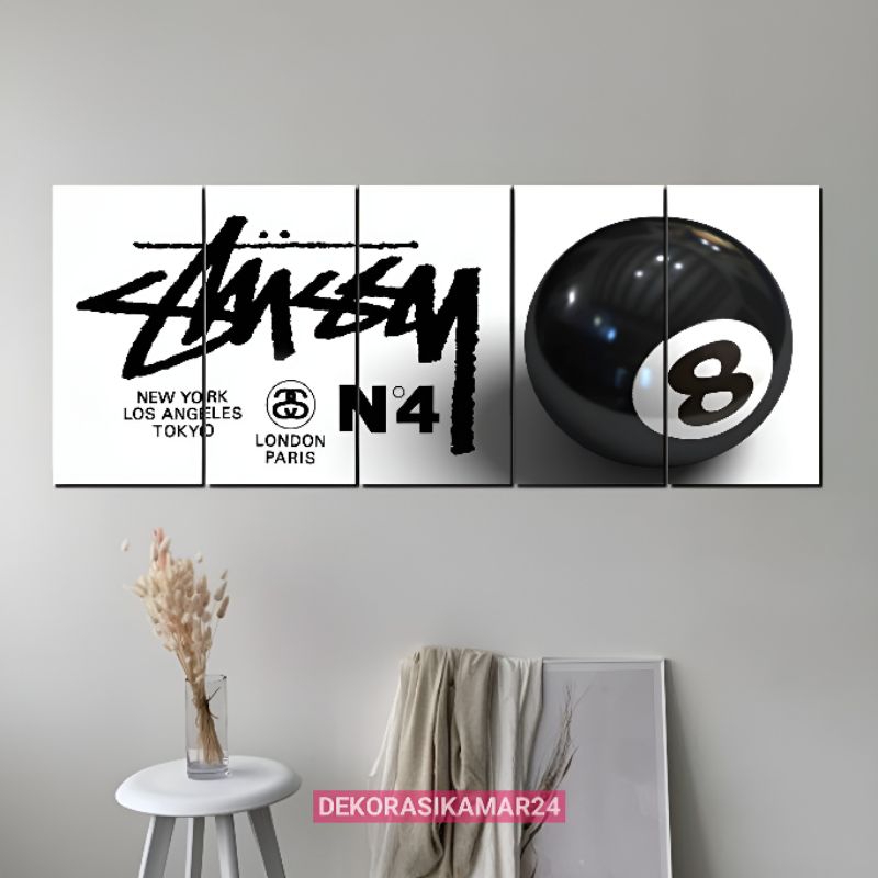 Hiasan DINDING KAYU Room Wall ตกแต่ง streetwear ยี่ห้อโปสเตอร์ไม้ 1 ชุด - ตกแต่งผนัง