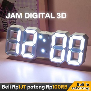 Garansi 30 tahun JAM DINDING DIGITAL LED led jam 3d besar modern aesthetic clock led tempel dinding