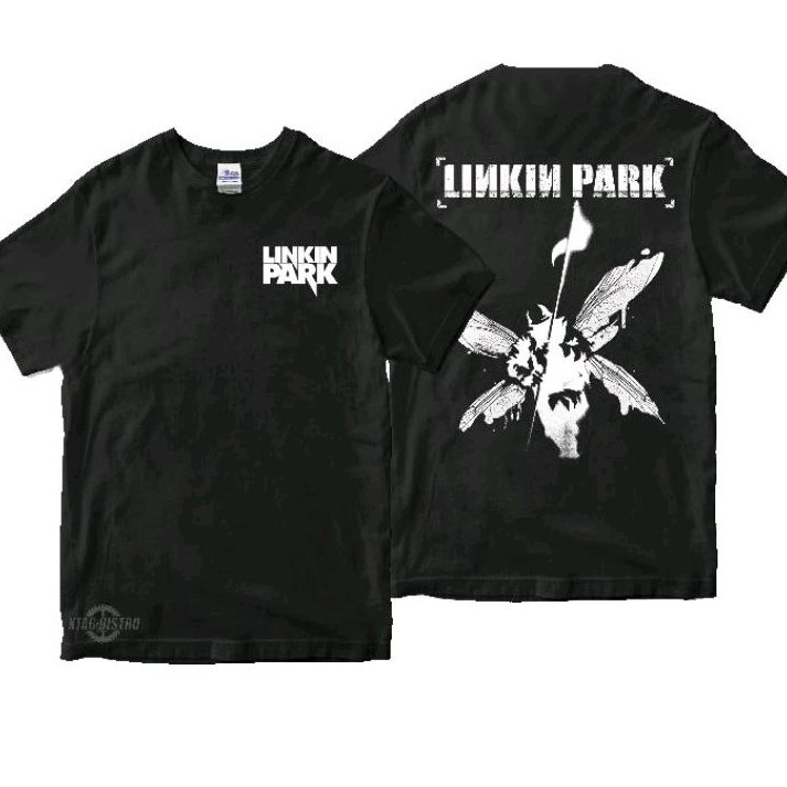 LINKIN PARK เสื้อยืดวงโลโก้โลหะ linkin park hybrid theory เสื้อยืดดาวตก