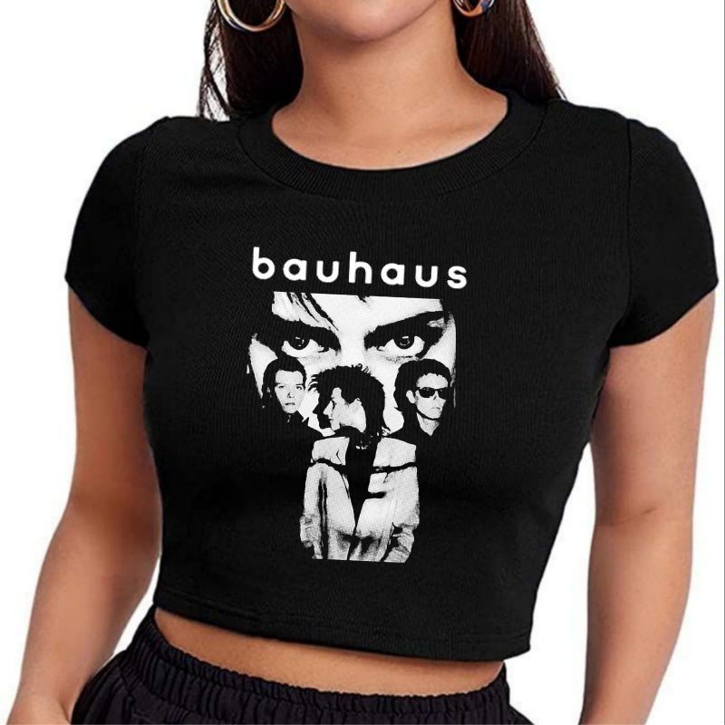 BAUHAUS CROP TOP - SILHOUETTE | วงดนตรีโลหะ ROCK MUSIC | GRUNGE GRUNGE GRUNGE GRUNGE GRUNGE GRUNGE G