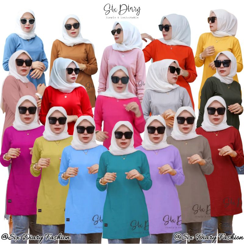 พรีเมี่ยม TUNIC LATEST ผู้หญิงแฟชั่น ORIGINAL PLAIN TUNIC SIX DIARY ZOLAQU ผู้หญิง TOP