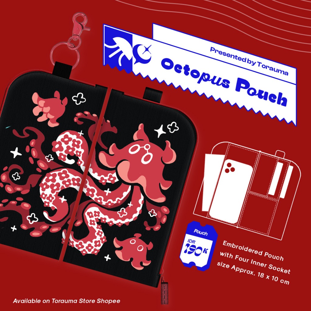[TORAUMA] Pre-Order - Octopus Pouch Handphone Card Wallet