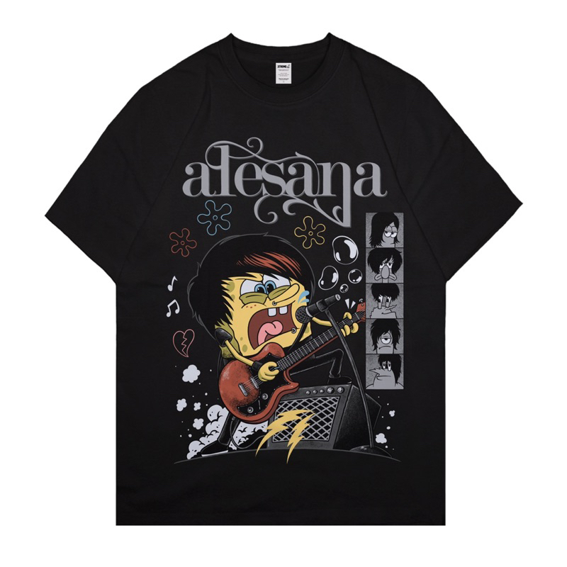 Xtrememerch Emo Squarepants Boxy Fit T Shirt Original Kaos