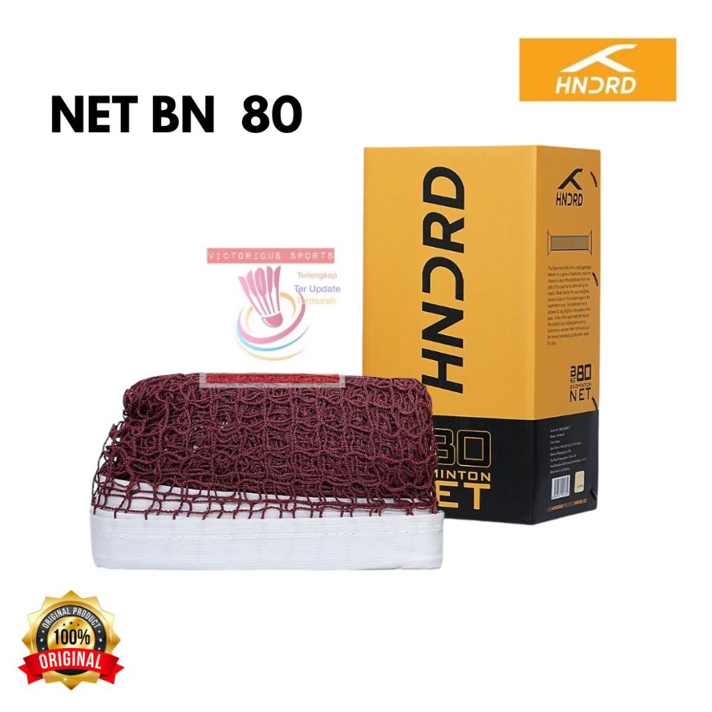 สุทธิ HUNDRED BADMINTOM BADMINTON NET HUNDRED BN 80 BN80 ต้นฉบับ
