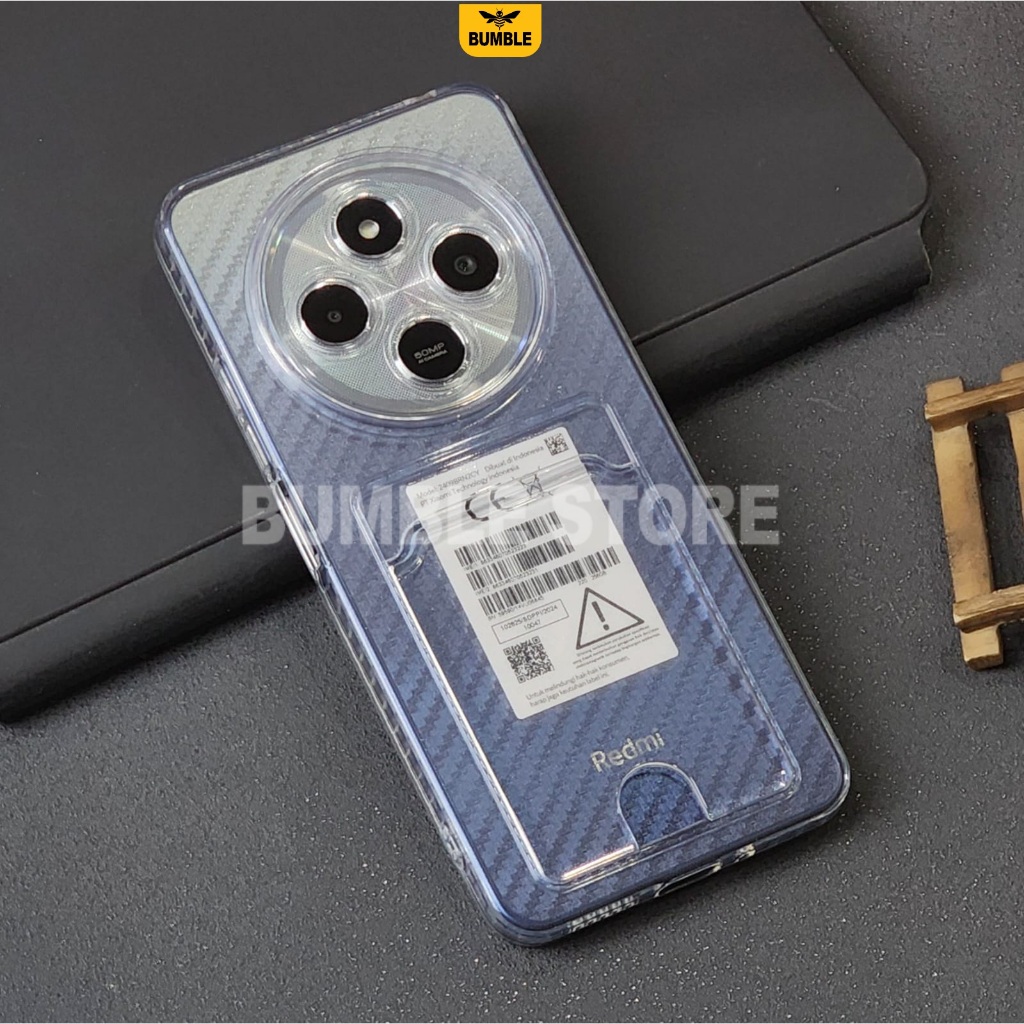 Bumble - Poco C75 Softcase Clear Card Case Bening Card Slot Case Poco C75