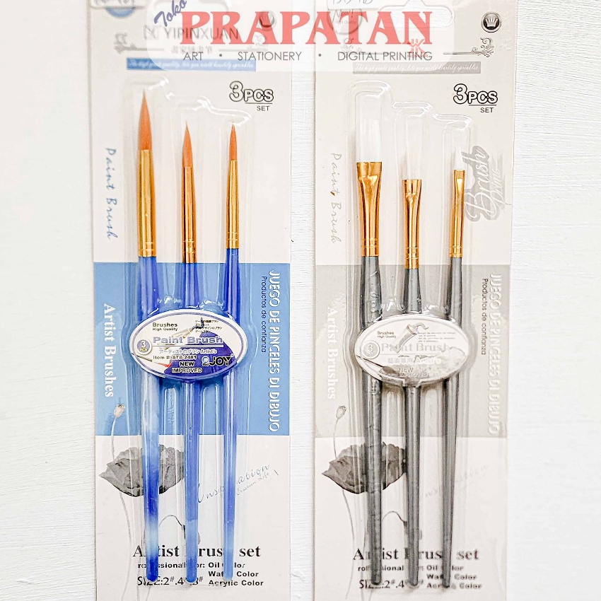 KI3 Yipinxuan Hokka Painting Brush Set ชุดแปรงทาสี 3 ชิ้น