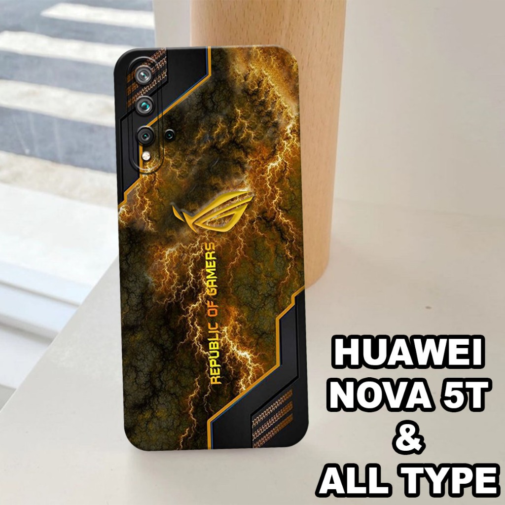 G24 - HUAWEI NOVA 5T Silicone - กล้อง HUAWEI NOVA 5T pro Softcase - ROG Motif - วัสดุยางยืดหยุ่น - ป