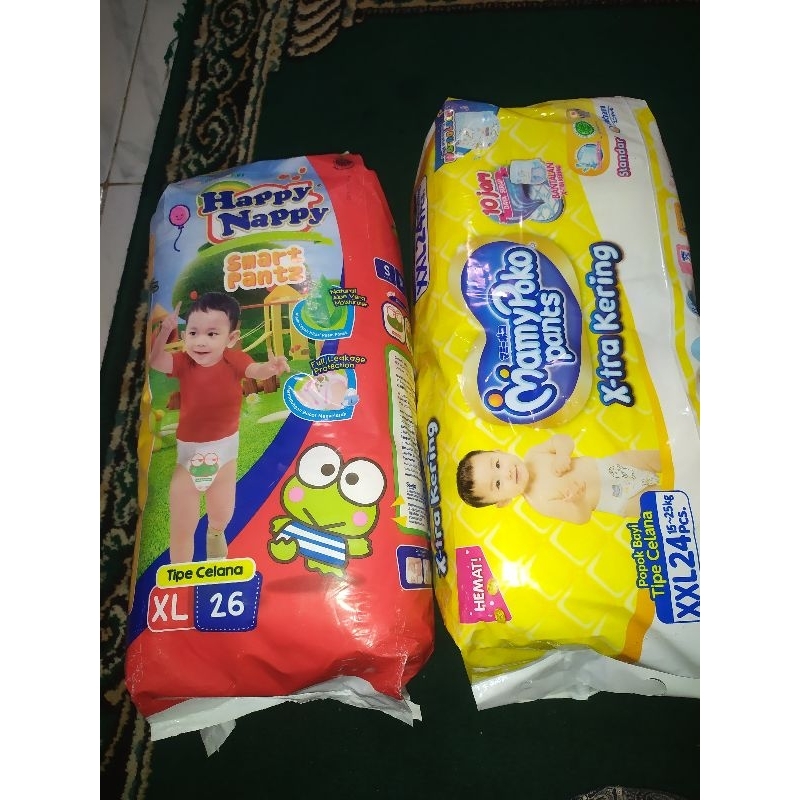 Pampers Mamypoko Pants XXL และ Happy Nappy Pant XL