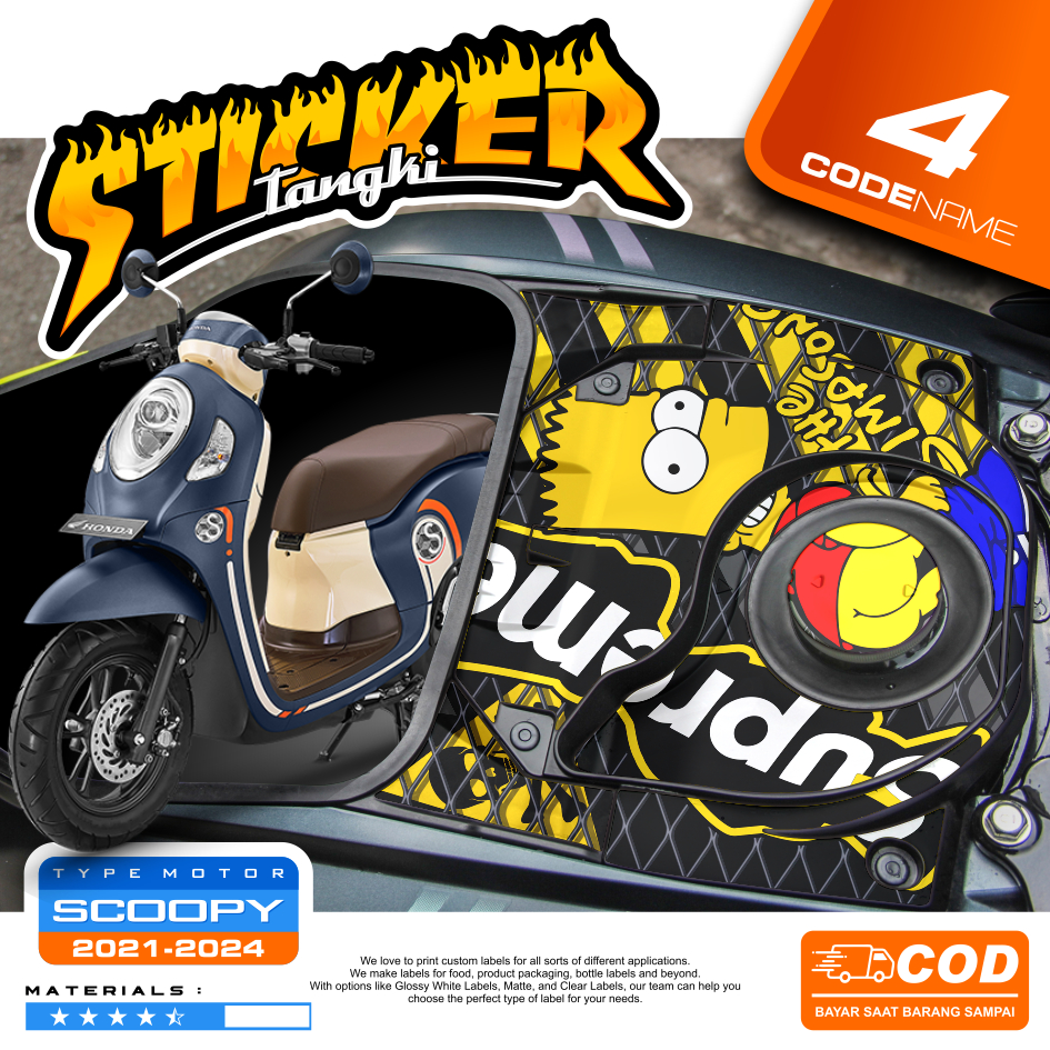 SCOOPY ใหม่ 2020 2021 2022 2023 2024 2025 TANK STICKERS Anti-Fade รถจักรยานยนต์ถัง Striping สติกเกอร์