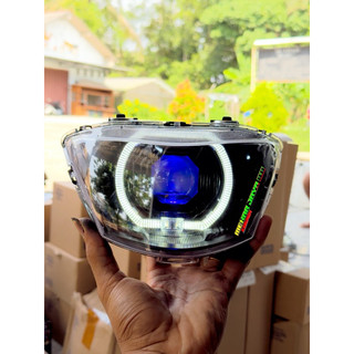 LAMPU DEPAN BILED MATRIX X1 MIO J MIO GT UKURAN 4,5 INC CAHAYA BILED ASLI