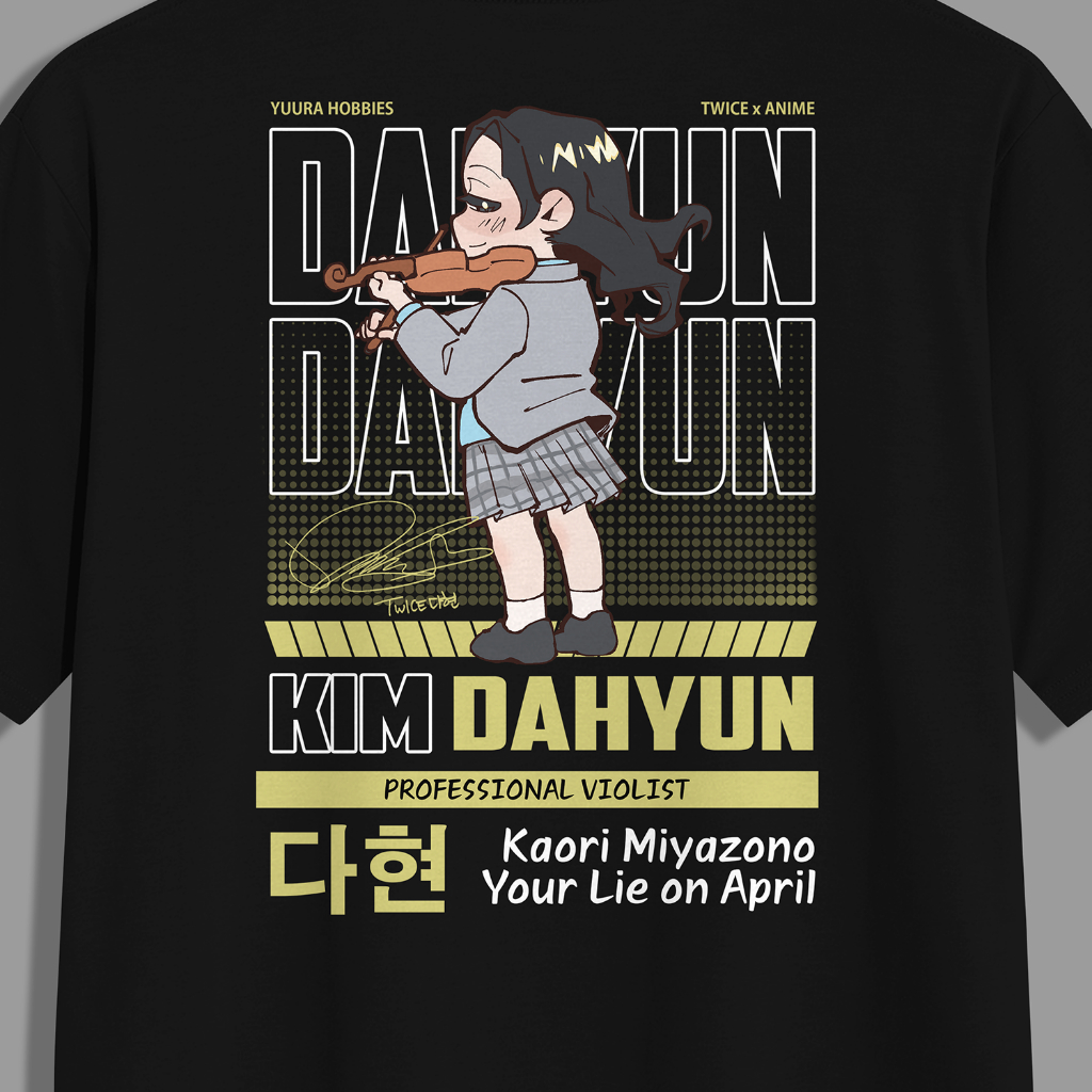 YuuRa งานอดิเรกเสื้อยืด Unisex - Twice - Twice x Anime - Dahyun (Kaori)
