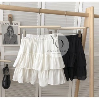 YUKAOFFI_ 009 Layer Mini Skirt Korea Style | Rok Pendek Layer Susun Wanita dan Remaja | Rok Terbaru Kekinian