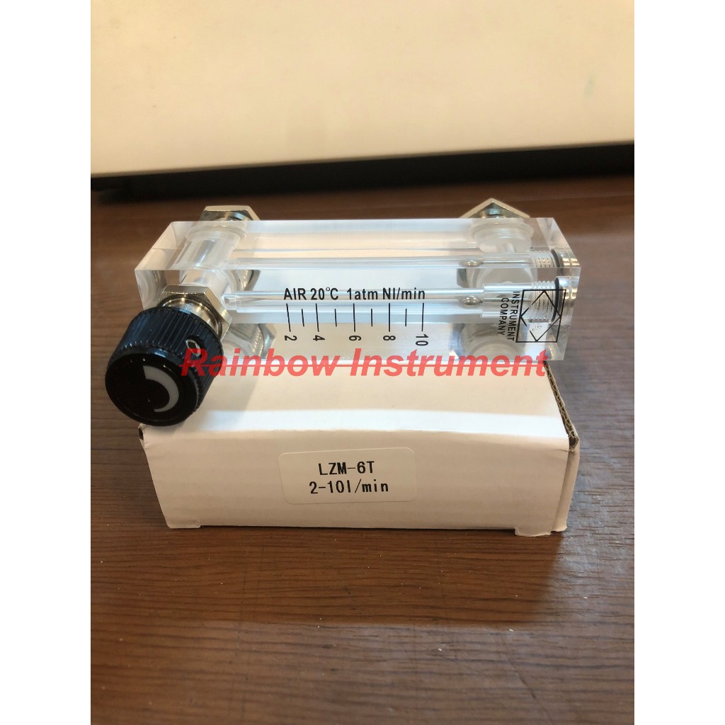 Flowmeter Air / Gas Rotameter (Air) LZM-6T Range 2-10L/MIN Series Acrylic Flowmeter