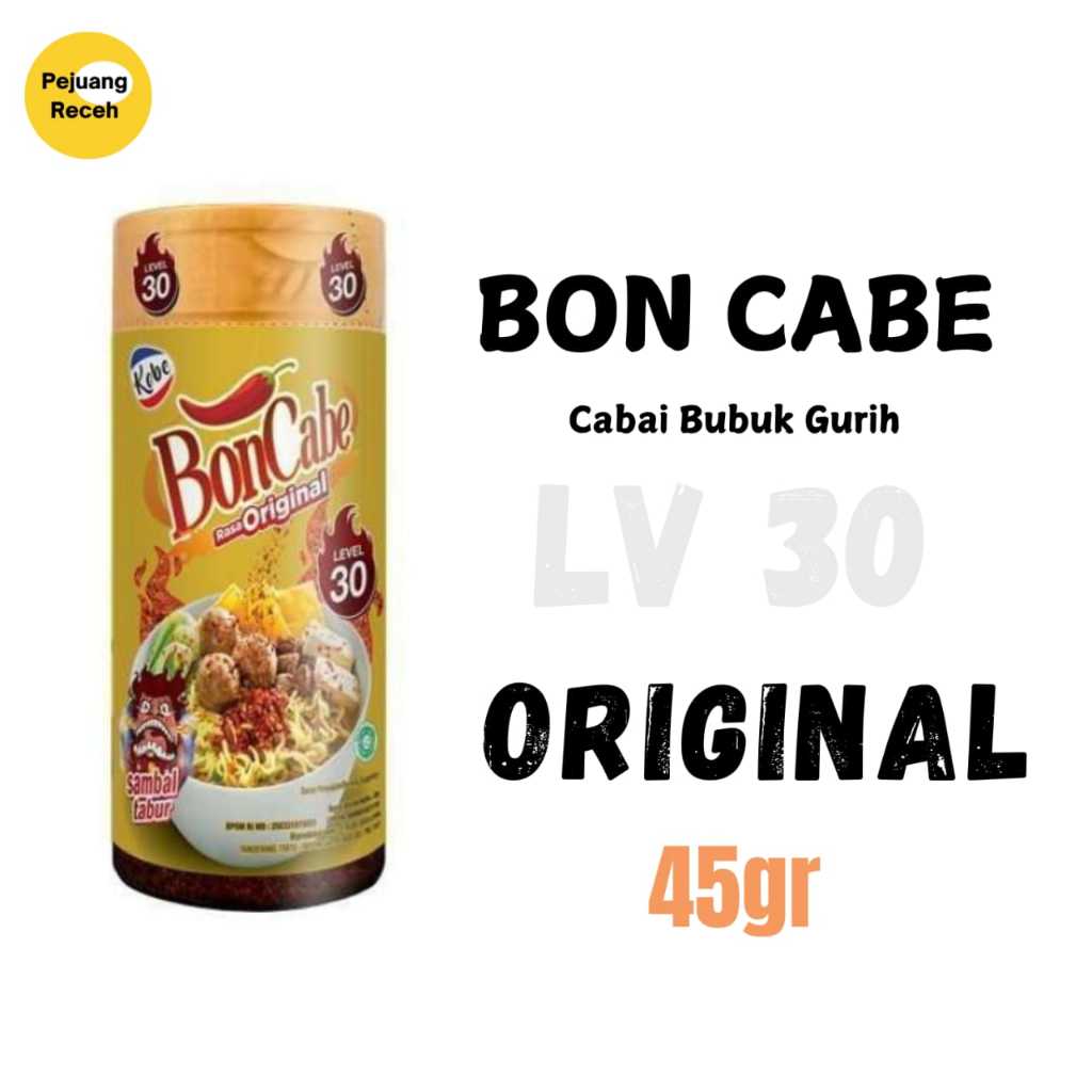 Boncabe ORIGINAL SPICY SOWED SAMBAL LEVEL 30 | ผงชิลีที่ใช้งานได้จริง HALAL, สมบูรณ์