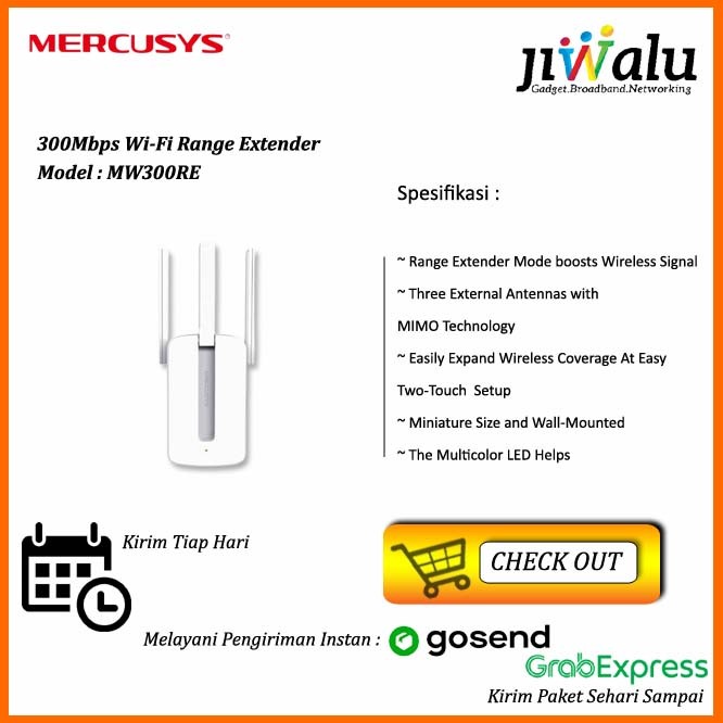 Mercusys MW300RE 300 Mbps Wi-Fi Range Extender