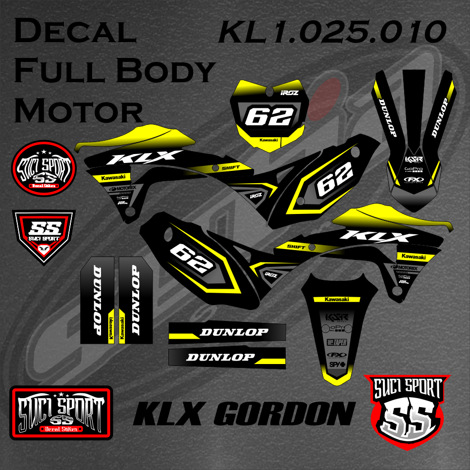 สติ๊กเกอร์ DECAL KLX GORDON FULL BODY DECAL GORDON สติ๊กเกอร์ VARIATION KLX GORDON ฟรี REQUEST (KL.0