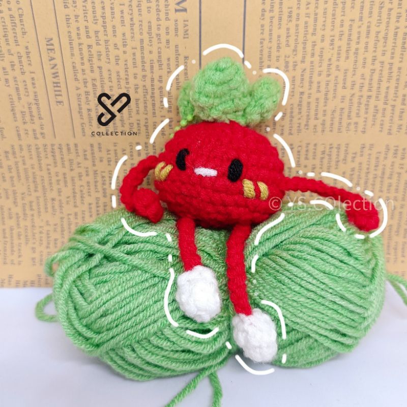 GANTUNGAN TOMATO KNIT พวงกุญแจ | TOMATO KEYCHAIN CROCHET | แฮนด์เมด