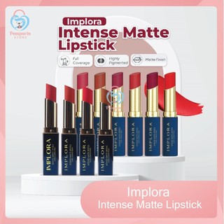 IMPLORA Intense Matte Lipstick Long Lasting Finish - Lipstik Matte Pigmented