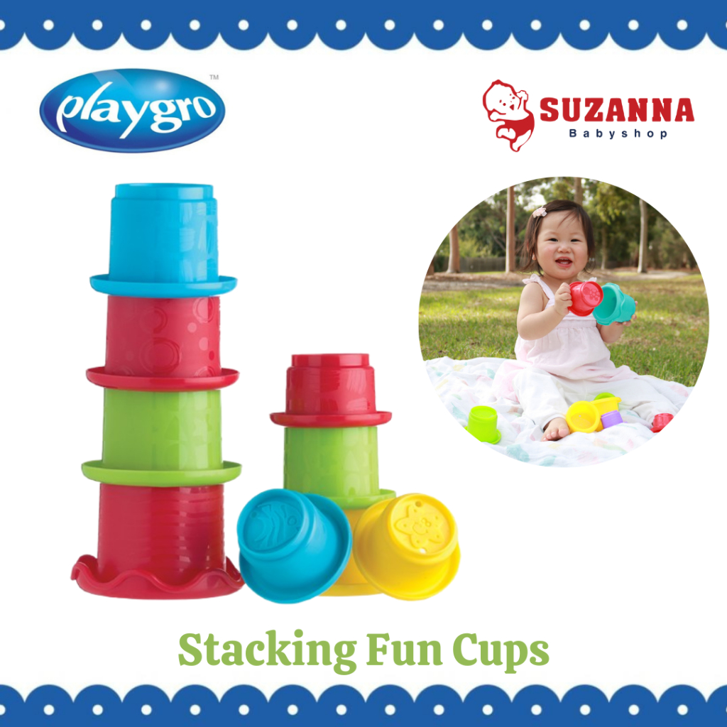 Playgro Stacking Fun Cups - แว่นตาซ้อนของเล่นเด็ก
