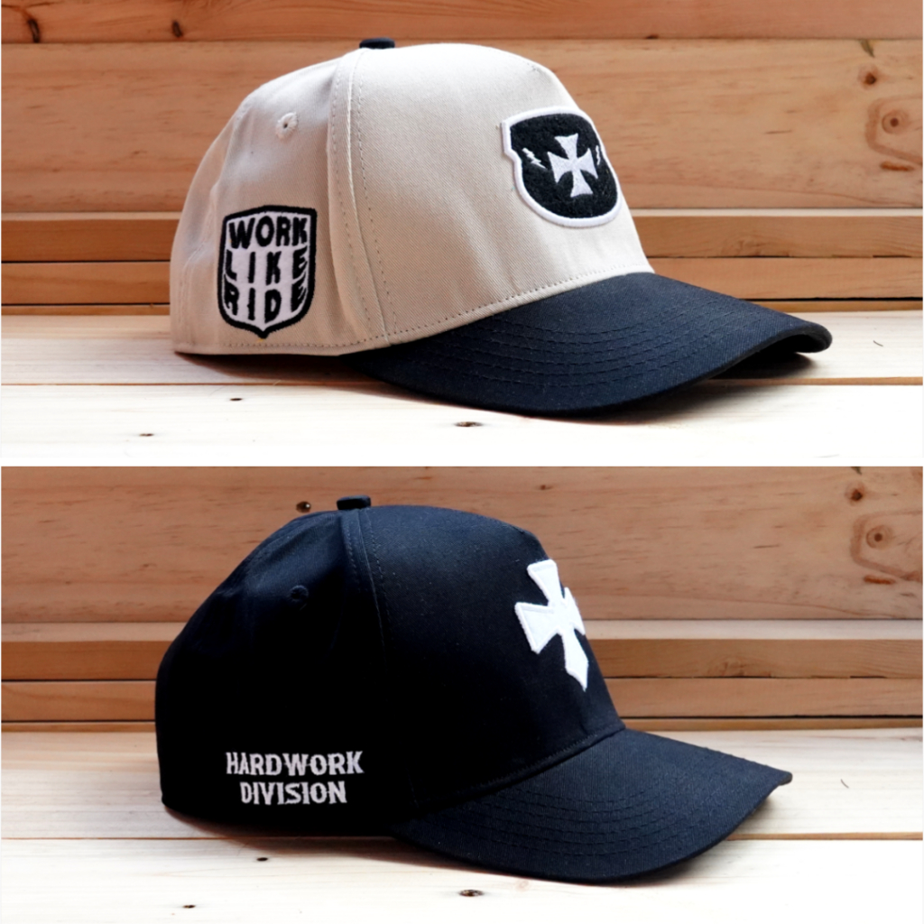 Pewterland Work Like Ride & Hardwork Baseball Cap Black Cream ผู้ชายและผู้หญิง
