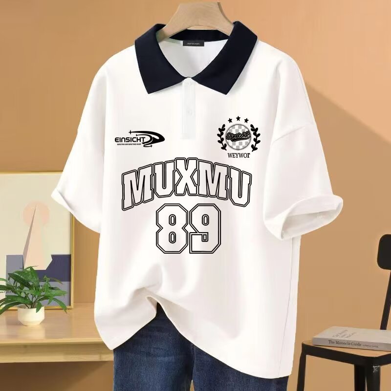 MUXMU Oversize Rugby Polo Shirt เสื้อคอปกขนาดใหญ่ (M - 6XL) CUSTOM Style Unisex L XL XXL 3XL 4XL 5XL