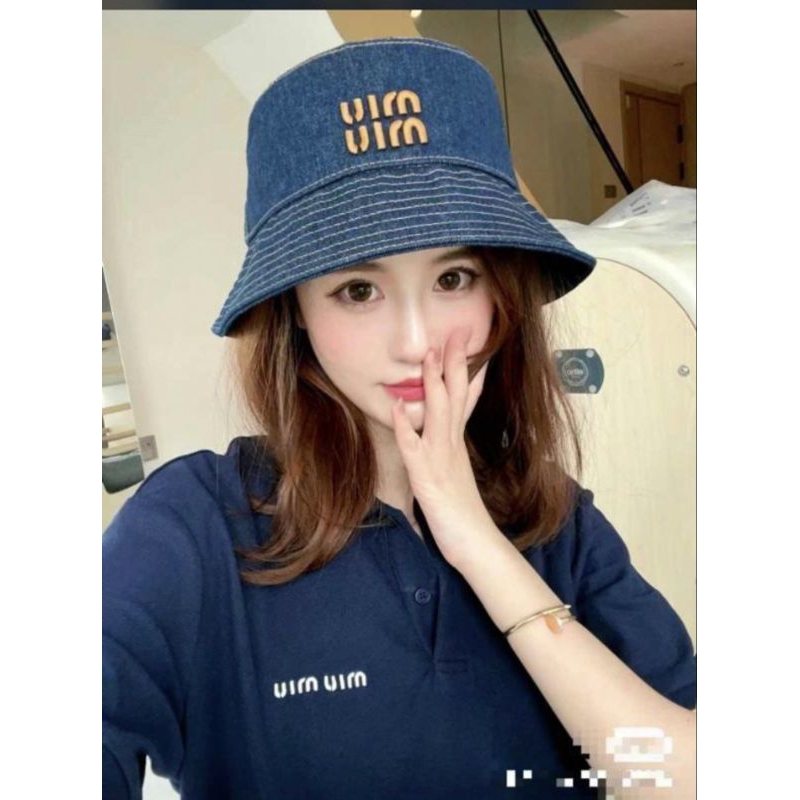 ขายส่ง MIU MIU THICK DENIM JEANS BUCKET HAT