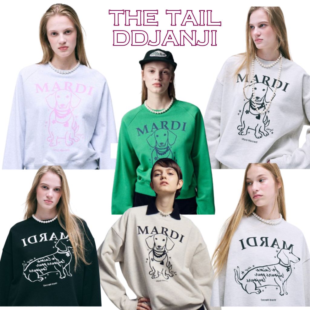 Crewneck Mardi mocredi Ddanji เสื้อกันหนาวผู้หญิงสไตล์เกาหลี mardi ป้ายเต็ม