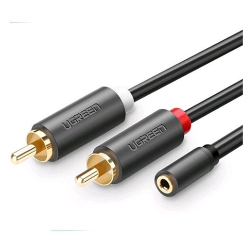 UGREEN CABLE AUDIO 2RCA TO JACK 3.5MM M/F 1M