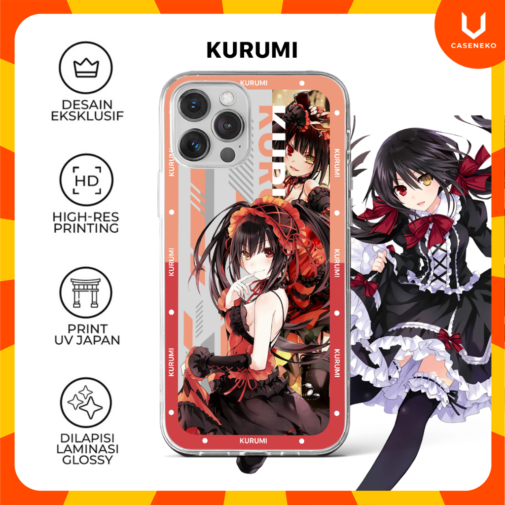 เคสแบบกําหนดเอง Kurumi Tokisaki Date A Live อะนิเมะเคสโทรศัพท์ V1